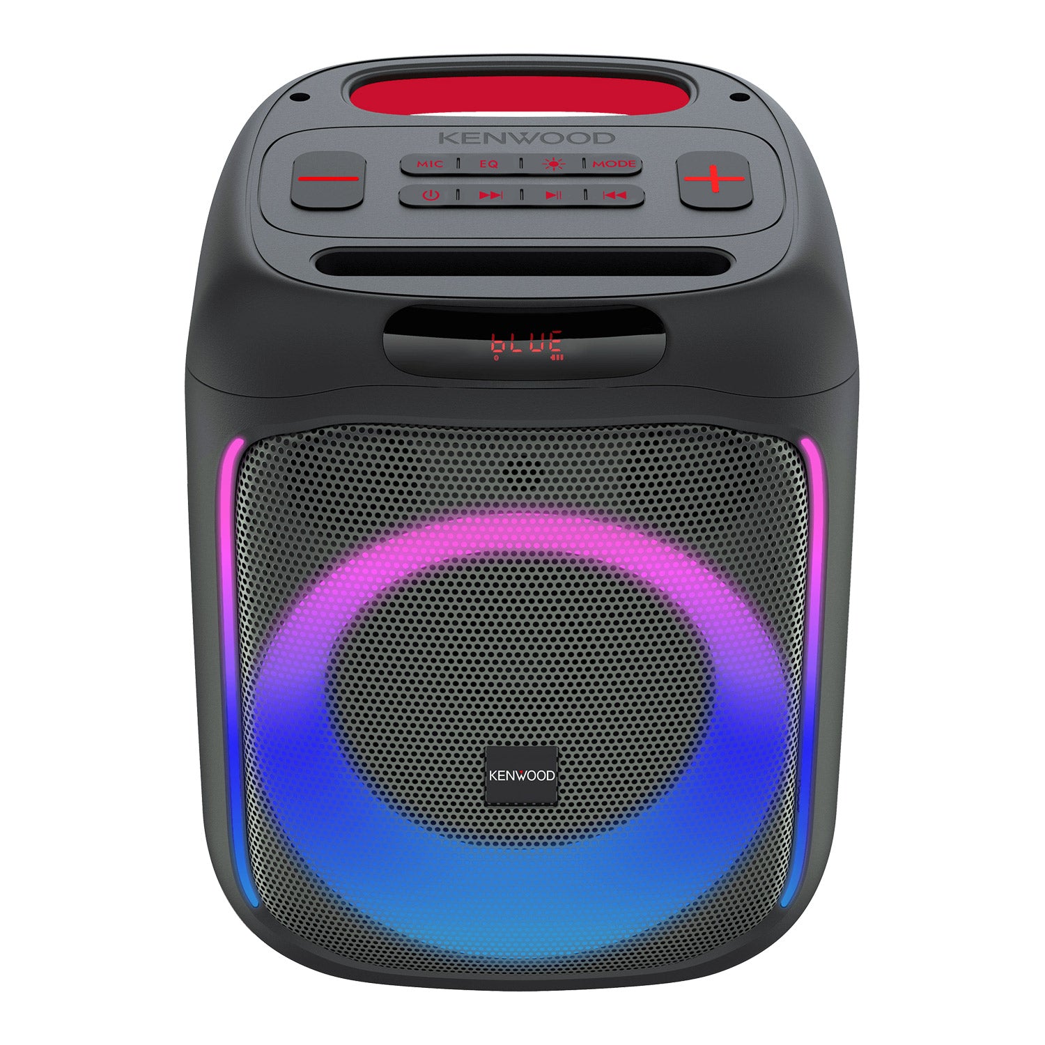 KENWOOD Party Wireless Speaker AS-P200BT - Front Blue Pink Display