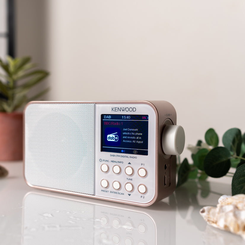 KENWOOD CR-M30DAB in Rose & White Portable DAB+/FM Radio