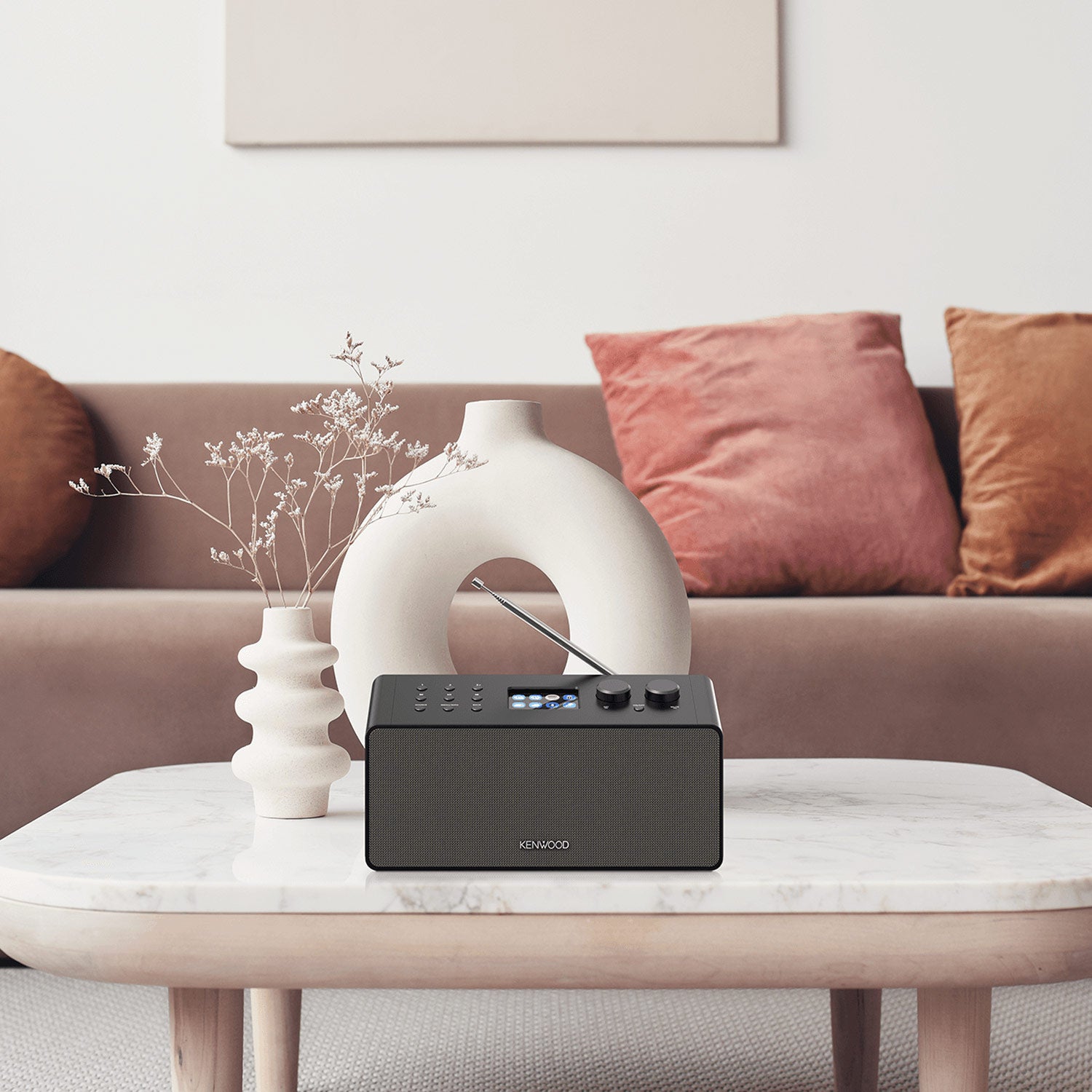 CR-ST90S-B KENWOOD smart radio in living room