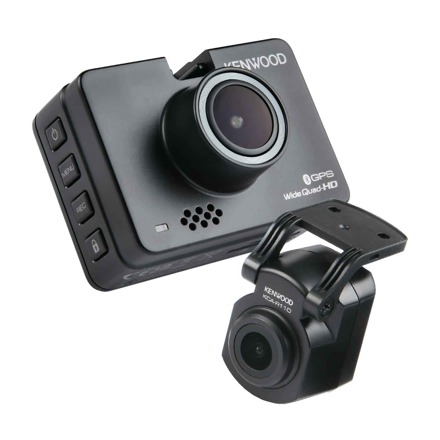 DRVA510R110 2K Wide Quad-HD Front & Full-HD Waterproof Rear-View Dash Cam Bundle Incl 32GB SD-Card
