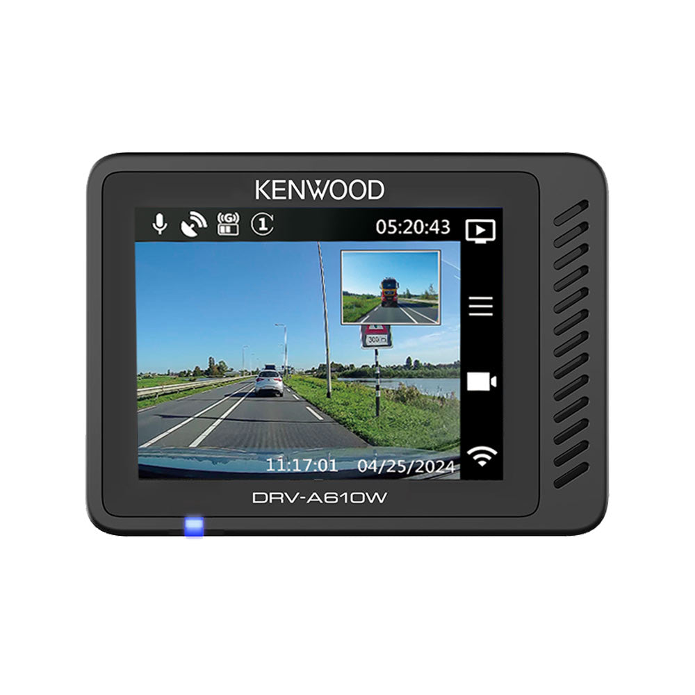 DRV-A610W dash cam display