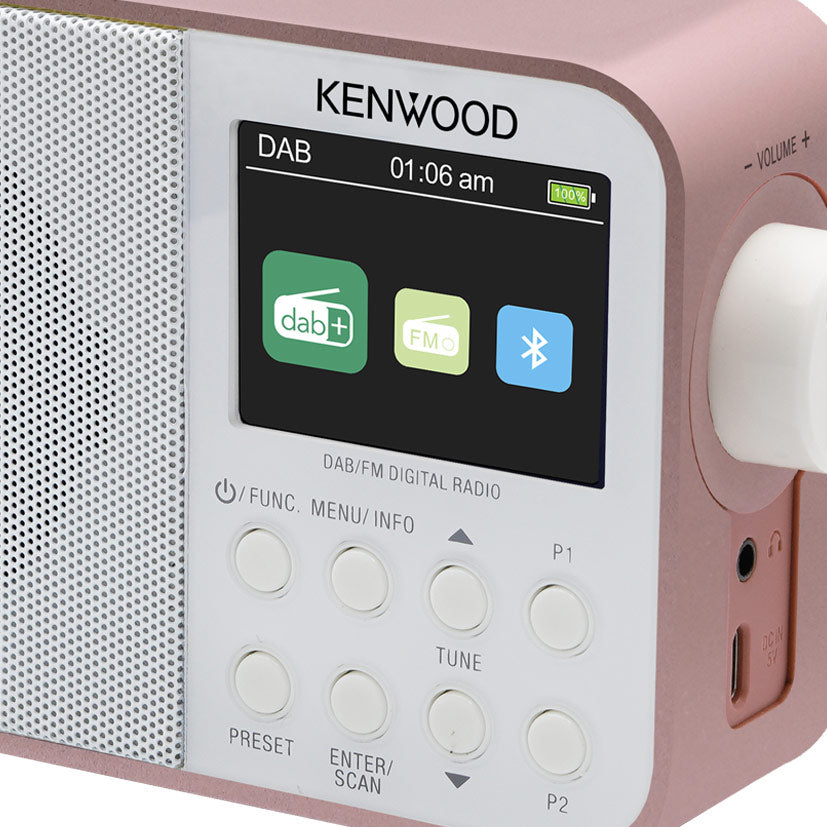 CR-M30DAB-R KENWOOD Portable DAB Radio with Bluetooth Audio Streaming
