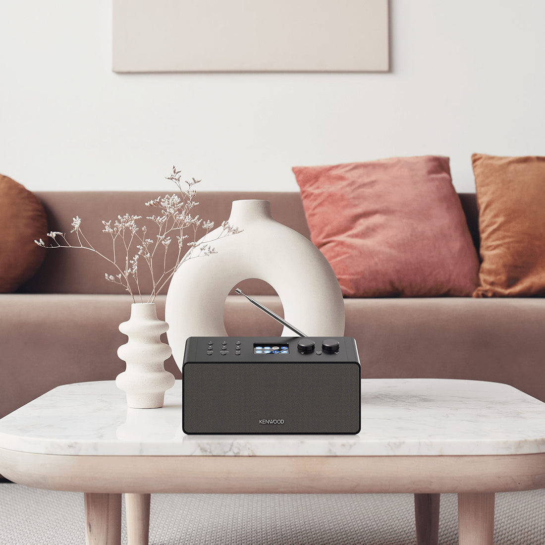 CR-ST90S-B KENWOOD smart radio in living room