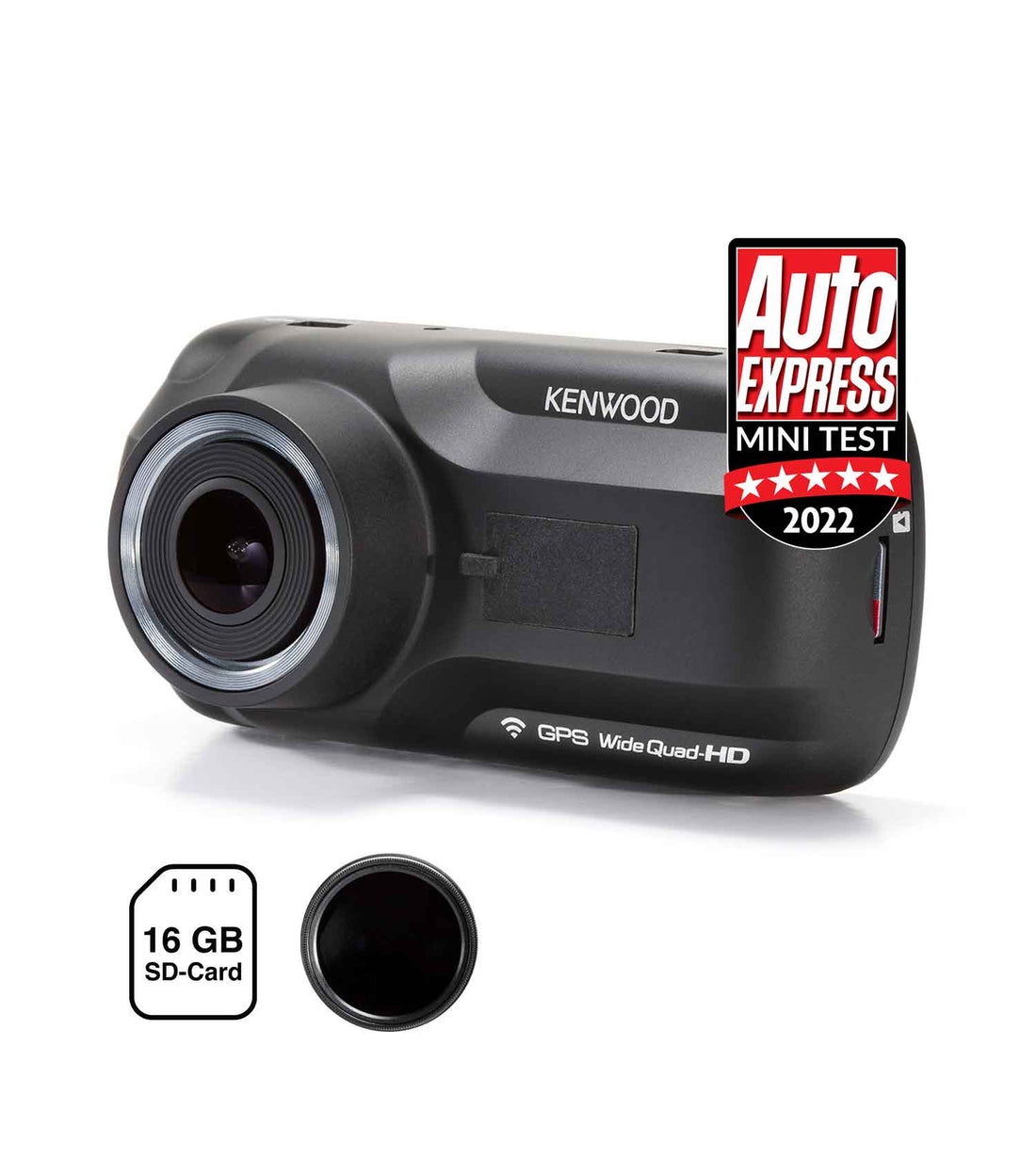 DRV-A501W KENWOOD dash cam, award, polarised filter lens, sd-card