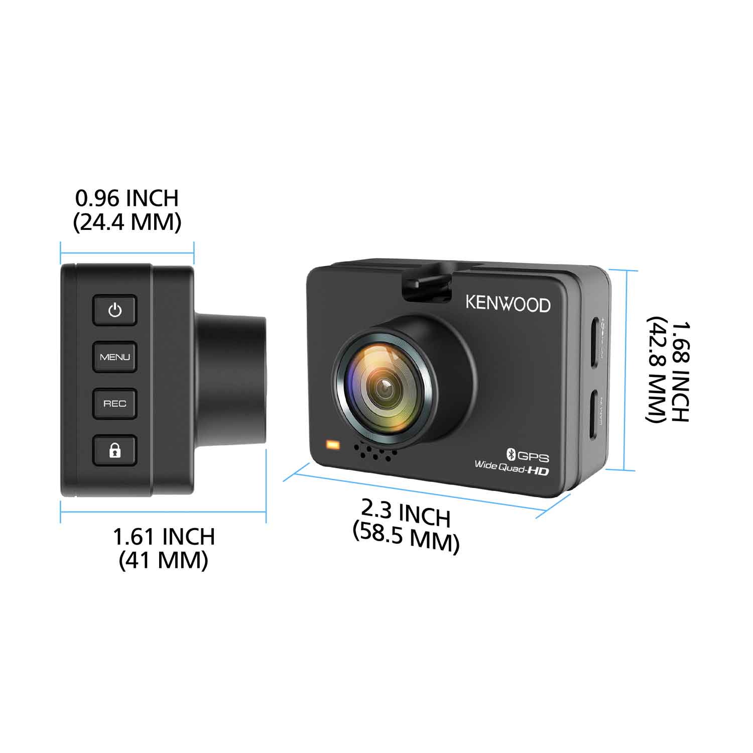 DRV-A510W dimensions kenwood dash cam