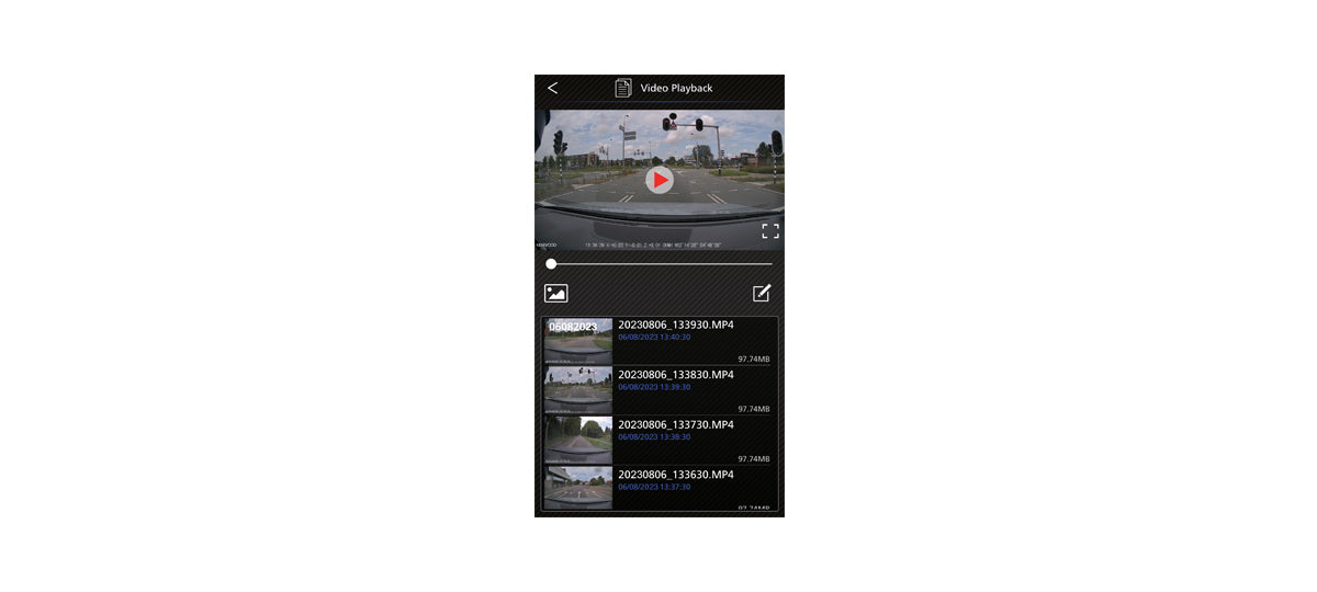 KENWOOD dash cam smartphone app